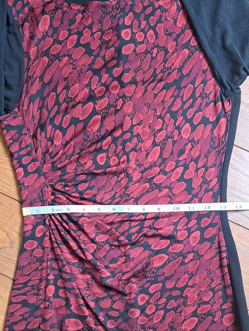 DVF Diane von Furstenberg Kirby Silk Blend Ruched Sheath Dress Sz 8 - Picture 6 of 12